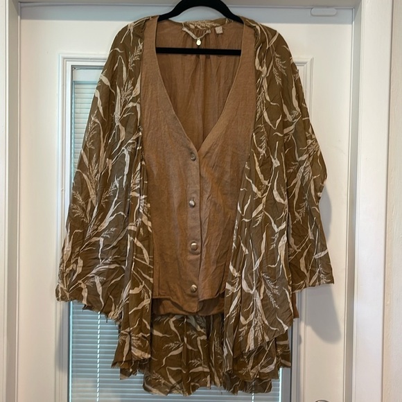 Anthropologie Tops - Anthropologie Knitted & Knotted Recall The Willow Cardigan Linen